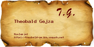 Theobald Gejza névjegykártya